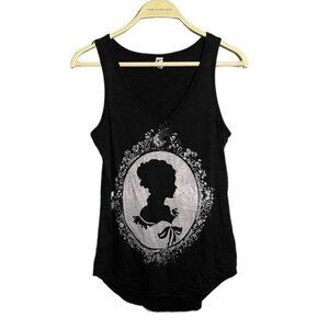 Princess Bella Tank Top Sleeveless Women Size S Vneck Cameo Victorian Lady Girl